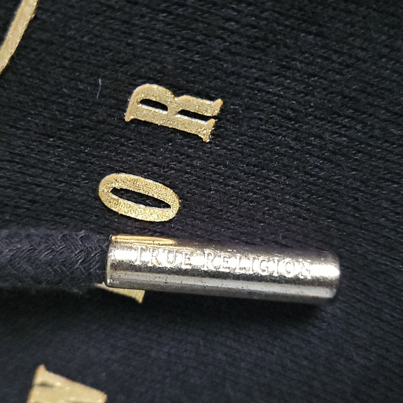 True Religion Black and Gold Graphic Hoodie - Picture 5 of 10